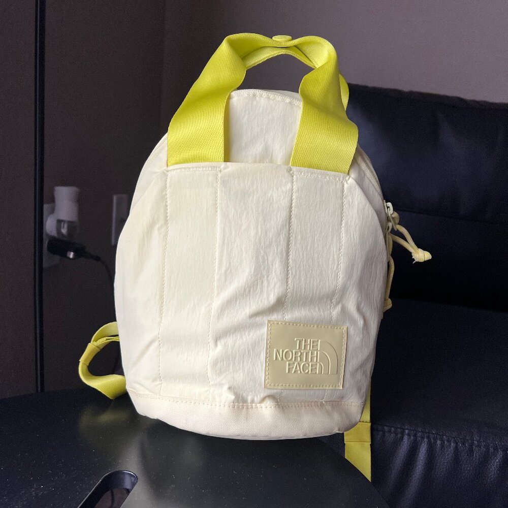 The North Face Yellow Backpack with Yellow Straps